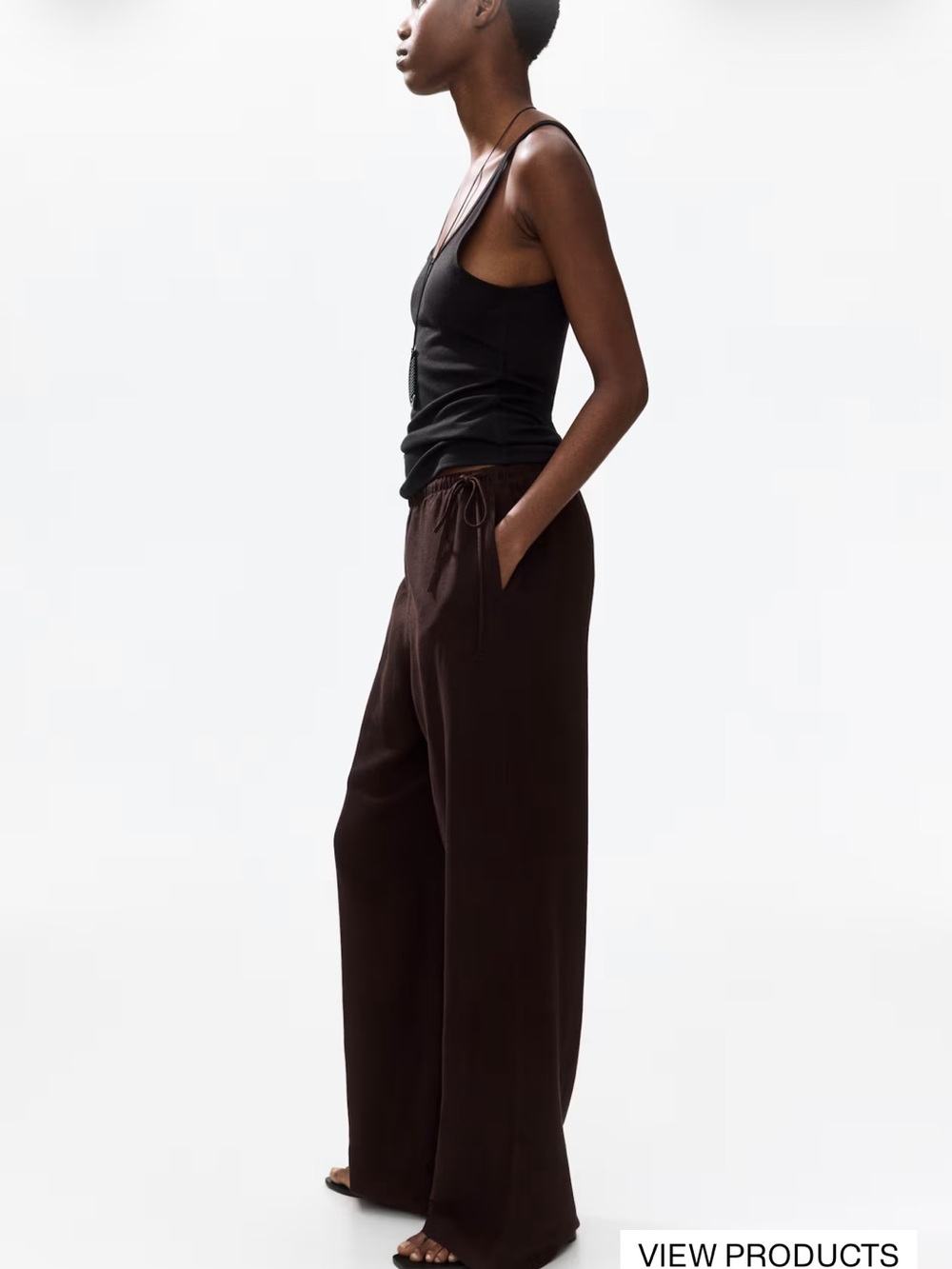 H&M Linen-Blend Drawstring Pants - Picture 3 of 5